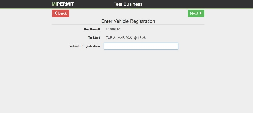 An image showing the booking screen